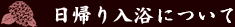 日帰り入浴について