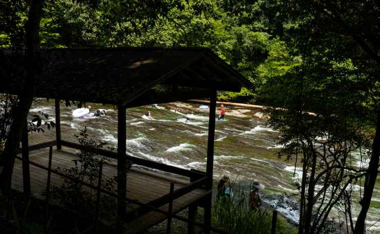 遊水狭,遊歩道からの景色